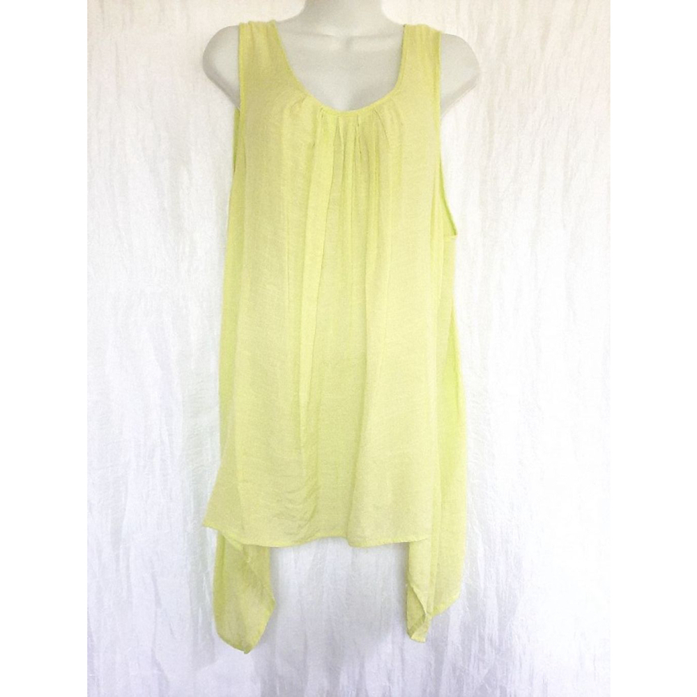 Women's spense 1X Pale Green sleeveless flowy Blouse
